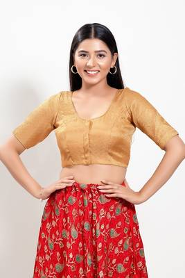 Muhenera Padded Brocade Round Neck Blouse 1