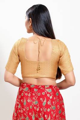 Muhenera Padded Brocade Round Neck Blouse 2