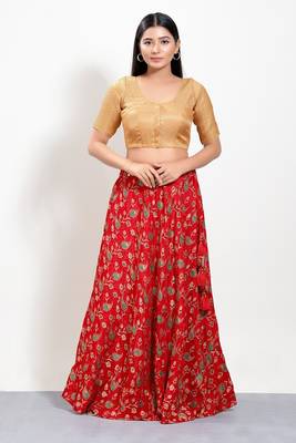 Muhenera Padded Brocade Round Neck Blouse 4