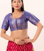 Muhenera Padded Brocade Round Neck Blouse