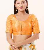 Muhenera Padded Brocade Round Neck Blouse