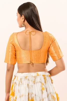 Muhenera Padded Brocade Round Neck Blouse 2