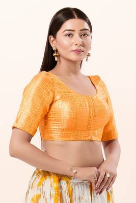Muhenera Padded Brocade Round Neck Blouse 3