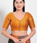 Muhenera Padded Brocade V-Neck Blouse