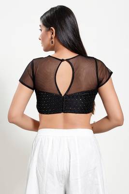 Muhenera Padded Net V-Neck Blouse 2