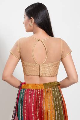 Muhenera Padded Net V-Neck Blouse 2