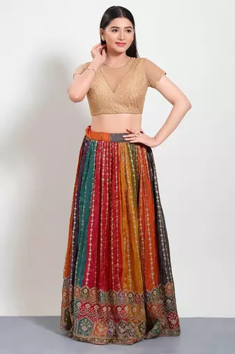 Muhenera Padded Net V-Neck Blouse