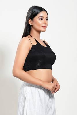 Muhenera Padded Net Halter Neck Blouse 3