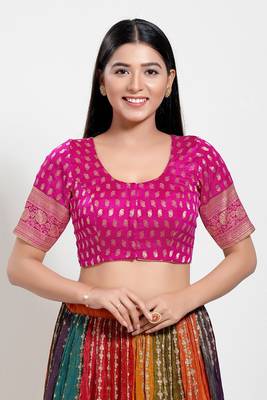Muhenera Padded Brocade Round Neck Blouse 1
