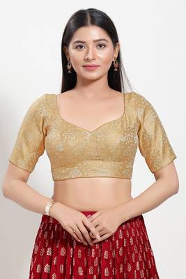 Muhenera Padded Jacquard V-Neck Blouse 1