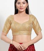 Muhenera Padded Jacquard V-Neck Blouse