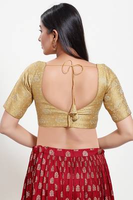 Muhenera Padded Jacquard V-Neck Blouse 2