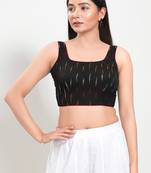 Muhenera Padded Cotton Round Neck Blouse