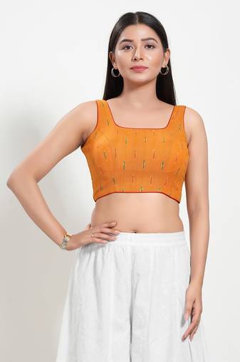 Muhenera Padded Cotton Round Neck Blouse