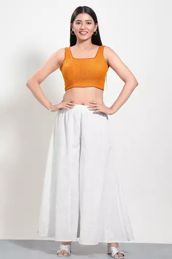 Muhenera Padded Cotton Round Neck Blouse