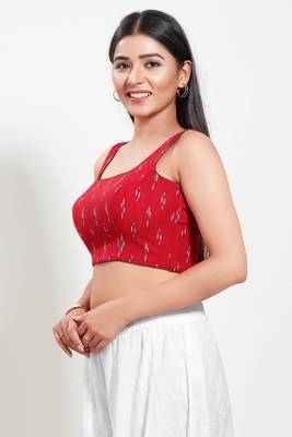Muhenera Padded Cotton Round Neck Blouse 3