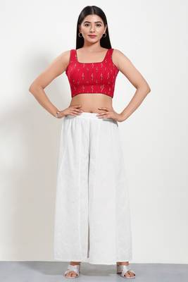 Muhenera Padded Cotton Round Neck Blouse 4