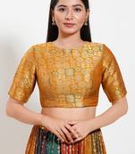 Muhenera Padded Brocade Boat Neck Blouse