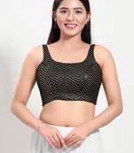 Muhenera Padded Silk Square Neck Blouse