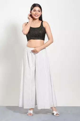 Muhenera Padded Silk Square Neck Blouse