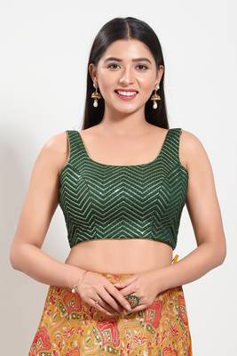 Muhenera Padded Silk Square Neck Blouse 1