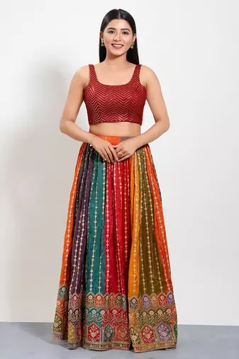 Muhenera Padded Silk Square Neck Blouse