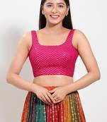 Muhenera Padded Silk Square Neck Blouse