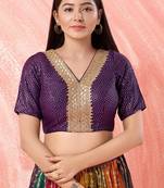 Muhenera Padded Mulbury Silk V-Neck Blouse