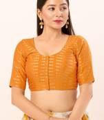 Muhenera Padded Brocade Round Neck Blouse