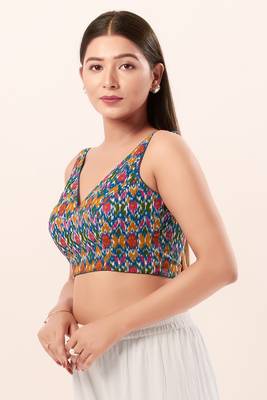 Muhenera Padded Cotton V-Neck Blouse 3