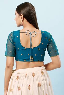 Muhenera Padded Net Round Neck Blouse 2