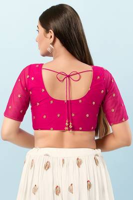 Muhenera Padded Net Round Neck Blouse 2