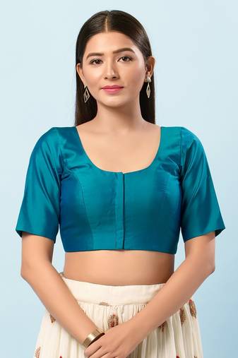 Muhenera Padded Brocade Round Neck Blouse