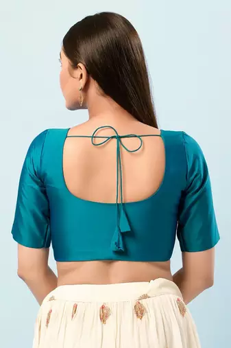 Muhenera Padded Brocade Round Neck Blouse