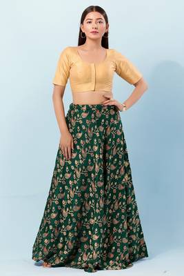 Muhenera Padded Brocade Round Neck Blouse 2