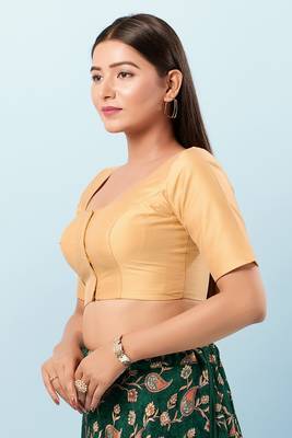 Muhenera Padded Brocade Round Neck Blouse 3