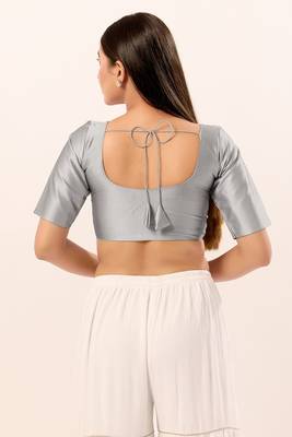 Muhenera Padded Brocade Round Neck Blouse 2
