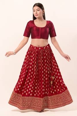 Muhenera Padded Brocade Round Neck Blouse 4