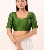 Muhenera Padded Brocade Round Neck Blouse