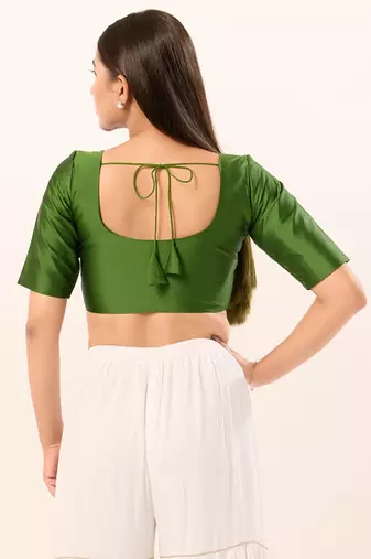 Muhenera Padded Brocade Round Neck Blouse