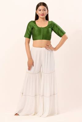 Muhenera Padded Brocade Round Neck Blouse 4