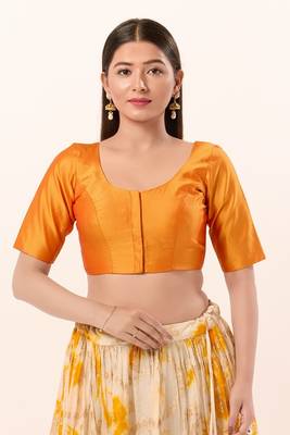 Muhenera Padded Brocade Round Neck Blouse 1