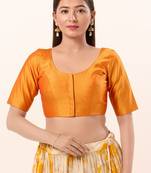 Muhenera Padded Brocade Round Neck Blouse