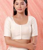 Muhenera Padded Brocade Round Neck Blouse