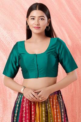 Muhenera Padded Brocade Round Neck Blouse 1