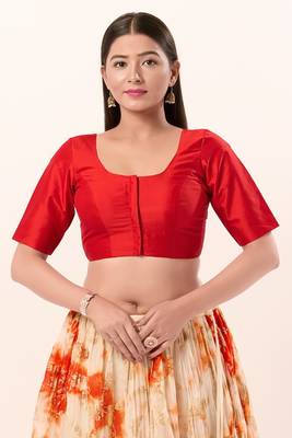 Muhenera Padded Brocade Round Neck Blouse 1