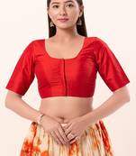 Muhenera Padded Brocade Round Neck Blouse