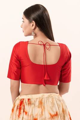 Muhenera Padded Brocade Round Neck Blouse 2