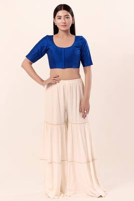 Muhenera Padded Brocade Round Neck Blouse 4