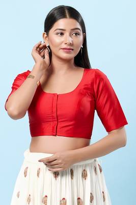 Muhenera Padded Brocade Round Neck Blouse 1